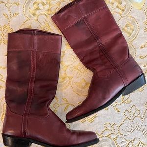 Burgundy Vintage Boots